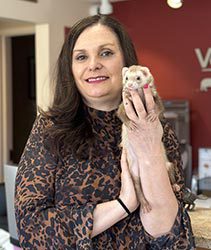 Kim with ferret